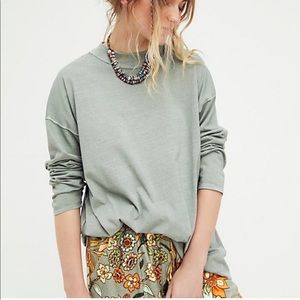 Free People We the Free Be Free Tunic, size medium, sea foam green